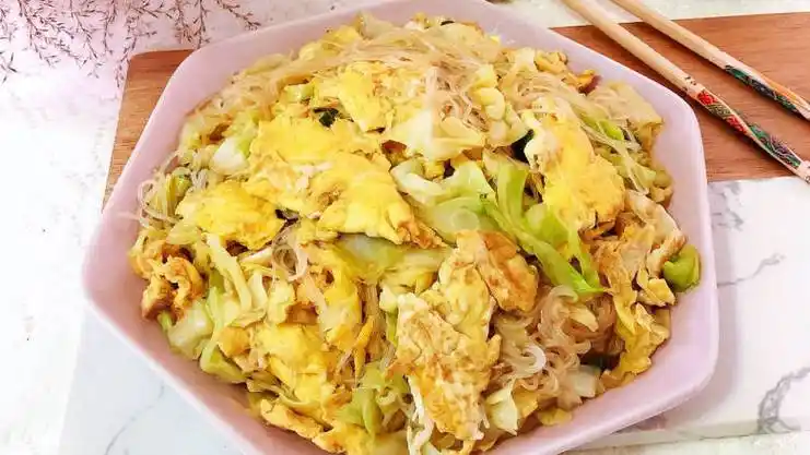 包菜粉丝炒鸡蛋 - 包菜粉丝炒鸡蛋做法,功效,食材 - 网上厨房