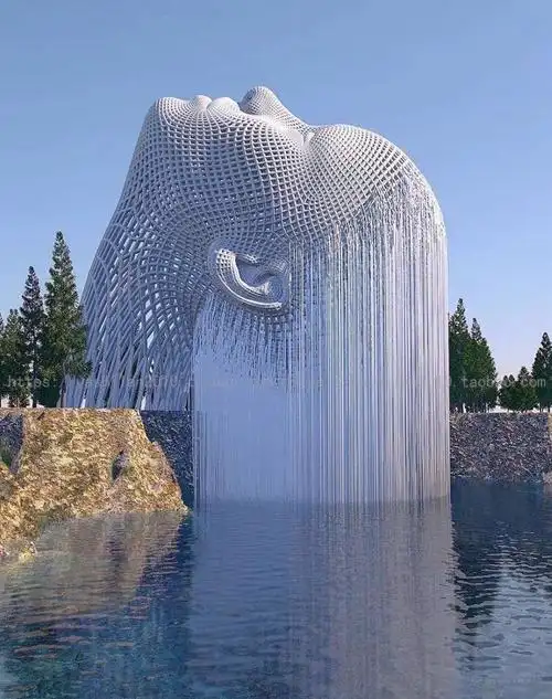 大型湖泊人工湖水景水池喷泉园林造景雕塑装置雕塑