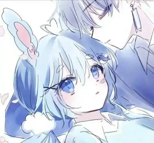 动漫情头是心心念念的超美蓝色系紫色系动漫情侣头像吖