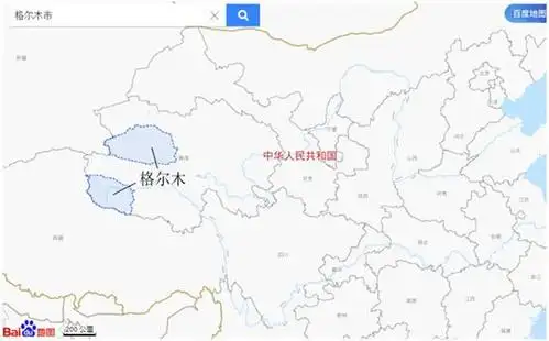 格尔木位置示意