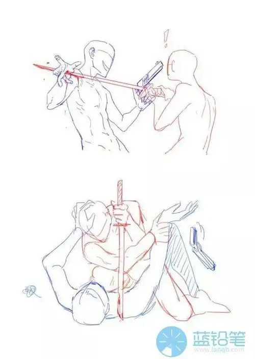 画人物千万少不了这些!1000 武打动作姿势给你