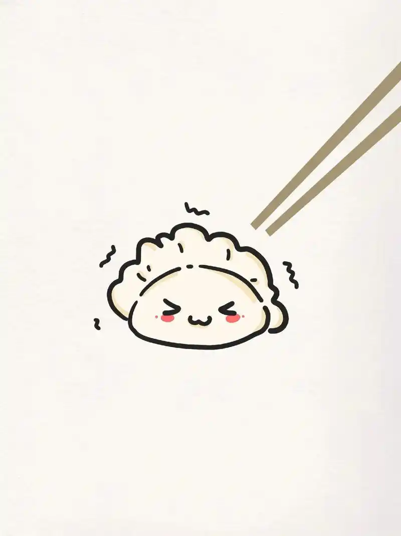 新年饺子卡通简笔画.#简笔画 #饺子 #过年 #新年 #学会 - 抖音