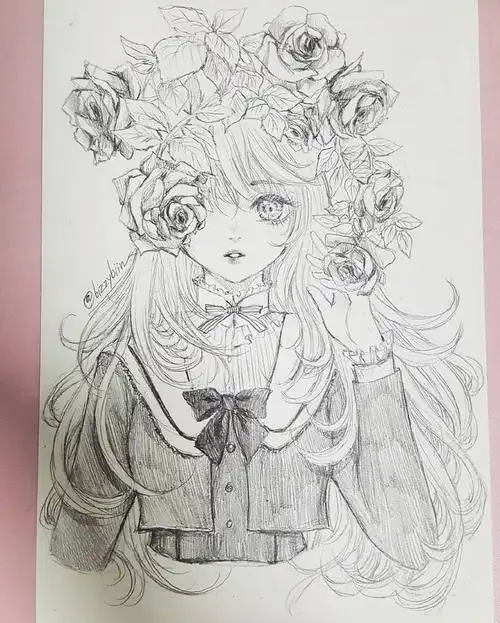 人物黑白动漫素材插画绘画线稿手绘女生男生… - 堆糖,美图壁纸兴趣