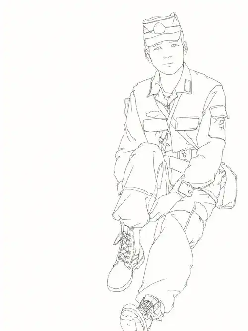 军人  #手绘  第一张帮别人画的,不是很好,后期会继续努力.