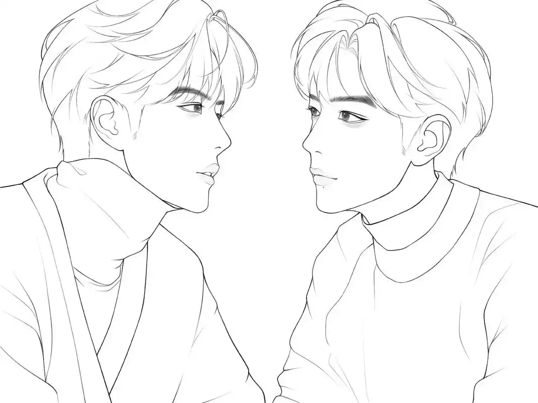 博君一肖 #王一博肖战 #procreate绘画 #百香果 #线稿