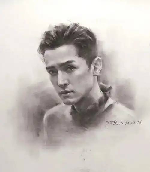 值得收藏素描头像教程胡歌素描沁风素描