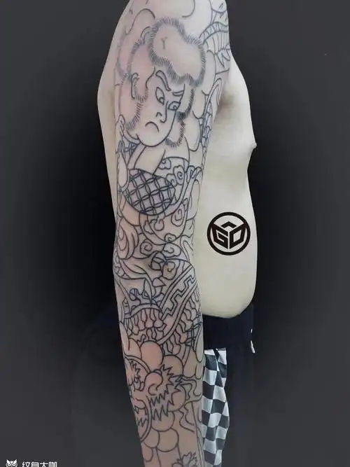 云龙九郎花臂_纹身图案手稿图片_蛊雕tattoo的纹身作品集