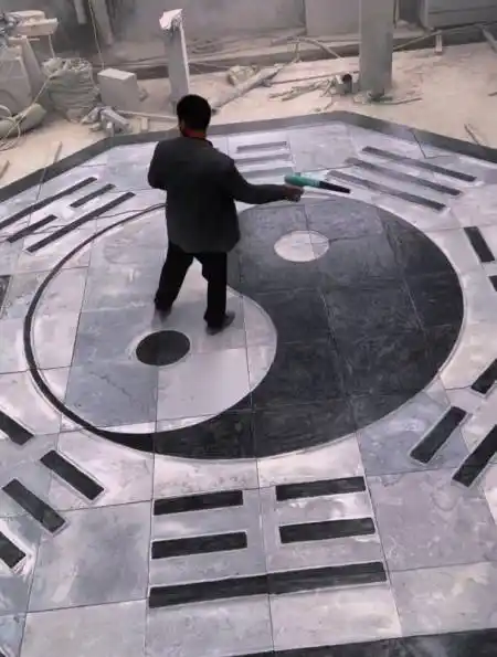 定制款地面八卦图石雕,地雕八卦阵-度小视
