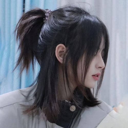 捷迈短发尴尬期假发狼尾假头男女通用鲻鱼头网红日常自然全头套式圆脸