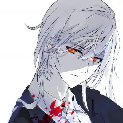 白发红眼美男子_卡通人物头像图片_扣扣居