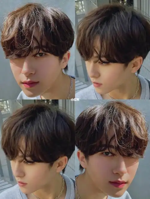 男生韩式蓬松气垫烫发型6015超好看,显气质