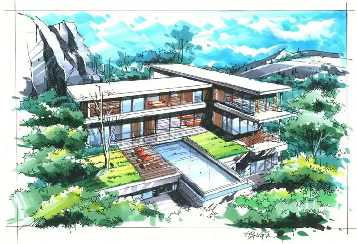 建筑手绘效果图