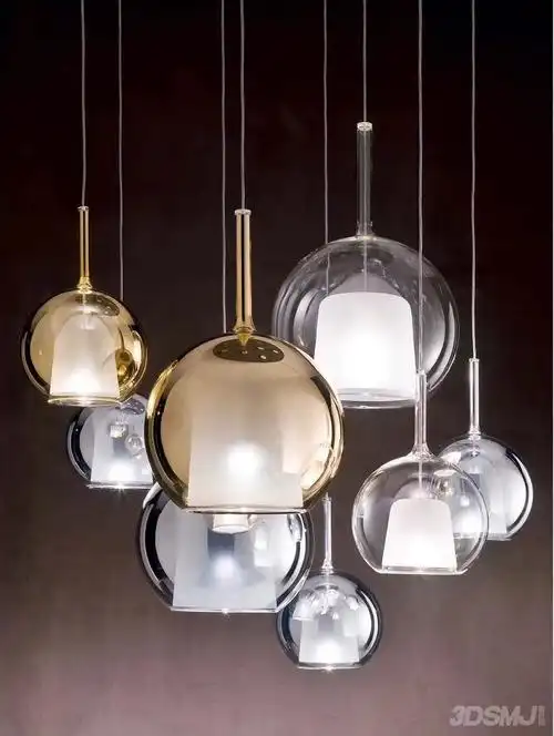 当前位置:3d模型 灯具 吊灯 现代装饰玻璃吊灯组合