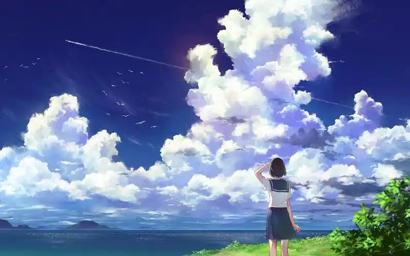 动漫一个人走的孤独背影,动漫人物-回车桌面