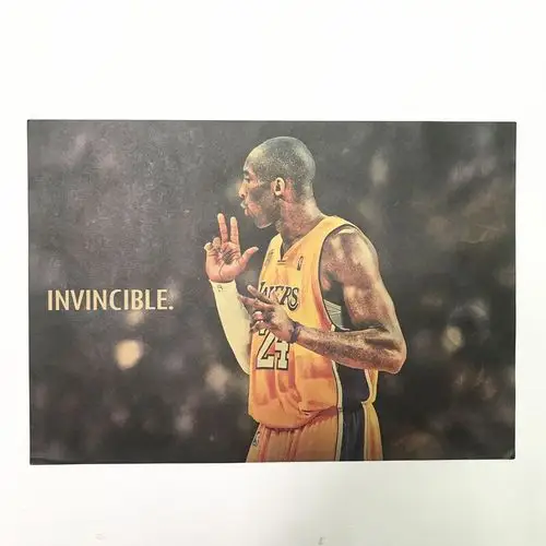 kobe科比只要心够决 nba篮球励志海报 宿舍酒吧室内装饰画芯贴画