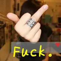 竖中指超拽的女生霸气头像看不见脸的各种鄙视手势