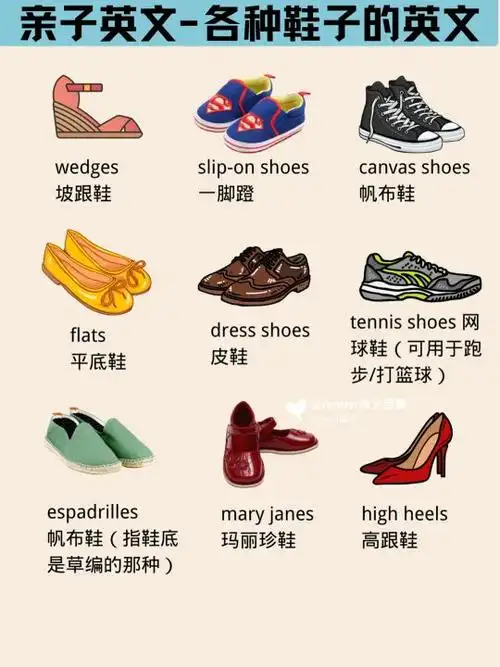 鞋子的英文