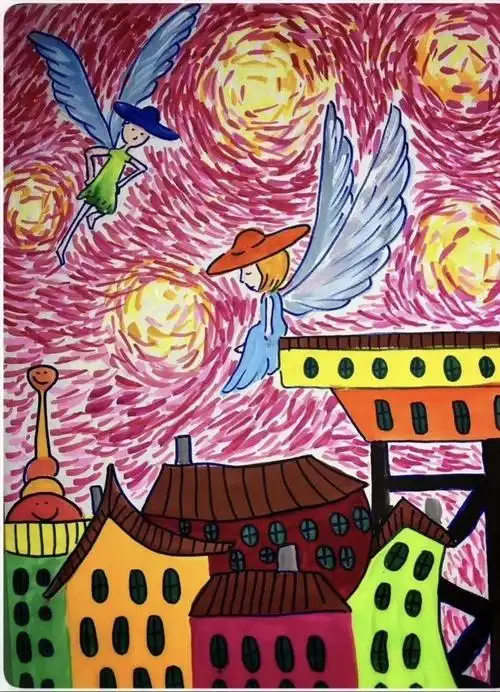 盒里聊天 一打开,就在白纸上跳蹦 孩子们把他们奇幻的梦 用手中的画笔