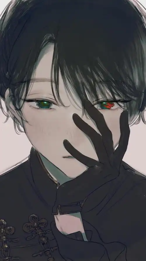 二次元少男梦幻插画手机壁纸