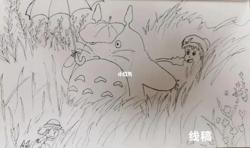 好吧～失败也值得纪念#彩铅  #宫崎骏龙猫  #龙猫  #插画学习  #彩铅