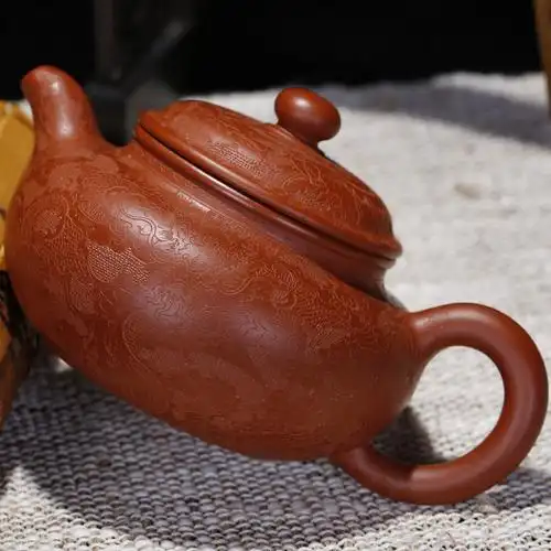 仿古手工容量紫砂壶宜兴紫砂宜兴朱泥原矿纯全小明茶壶