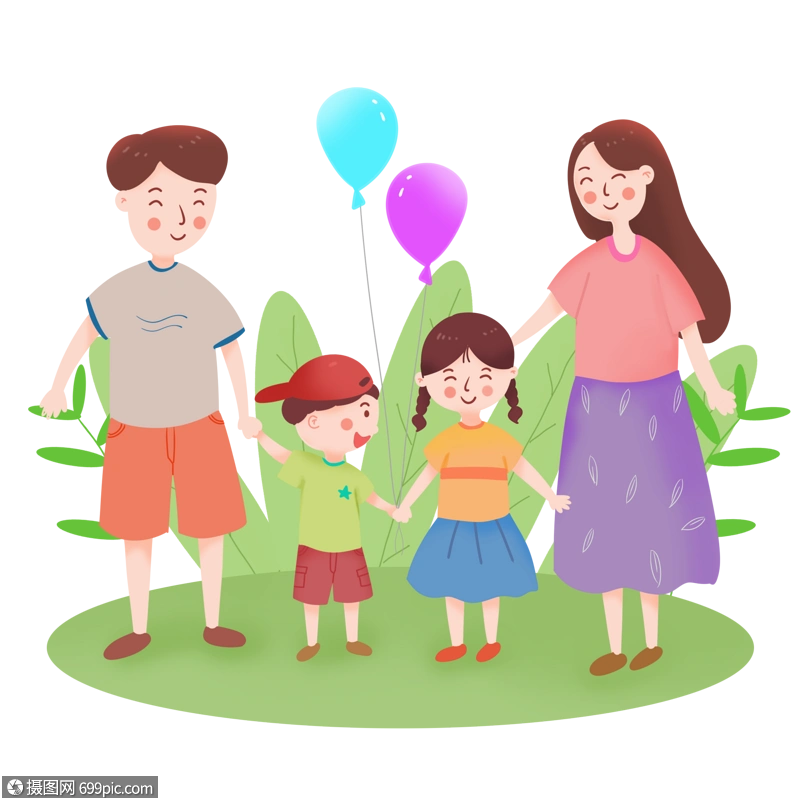 幸福四口一家家庭图片家人图片