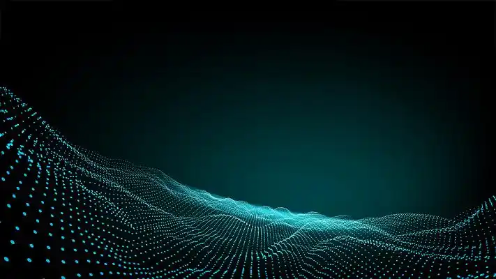科技背景蓝黑商务科技大数据海洋波浪线条背景素材