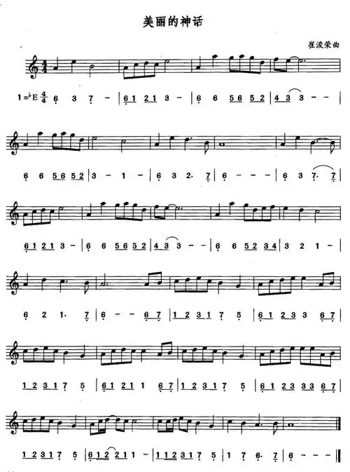 美丽的神话萨克斯谱