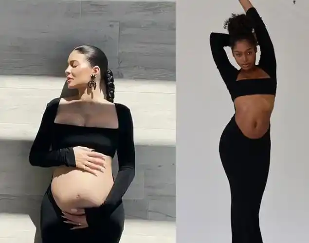 富婆凯莉詹娜终于晒二胎孕肚3岁女儿陪伴产检非裔男友太激动