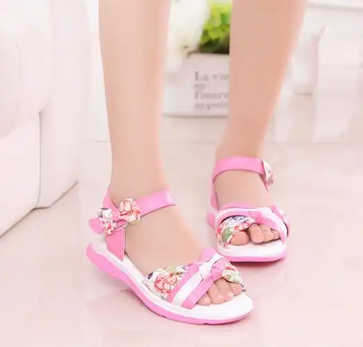 女童凉鞋2017新款夏季儿童凉鞋女孩中大童韩版公主鞋学生防滑童鞋