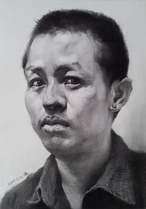 素描头像之男性人物肖像