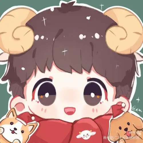 一些羊崽崽(1)_平涂q版q版头像头像cv羊仔绘画作品