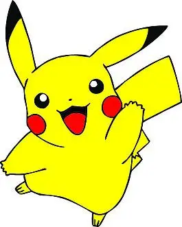 卡通皮卡丘矢量图