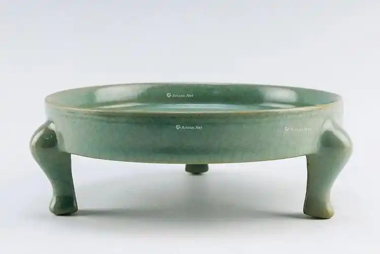 0009北宋汝窑天青釉三足洗