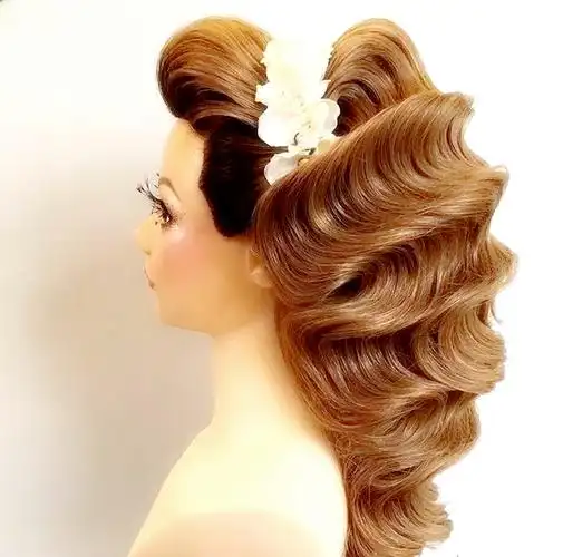 藏  欧美复古新娘发型高清大图