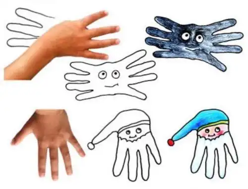 幼儿手掌简笔画彩色