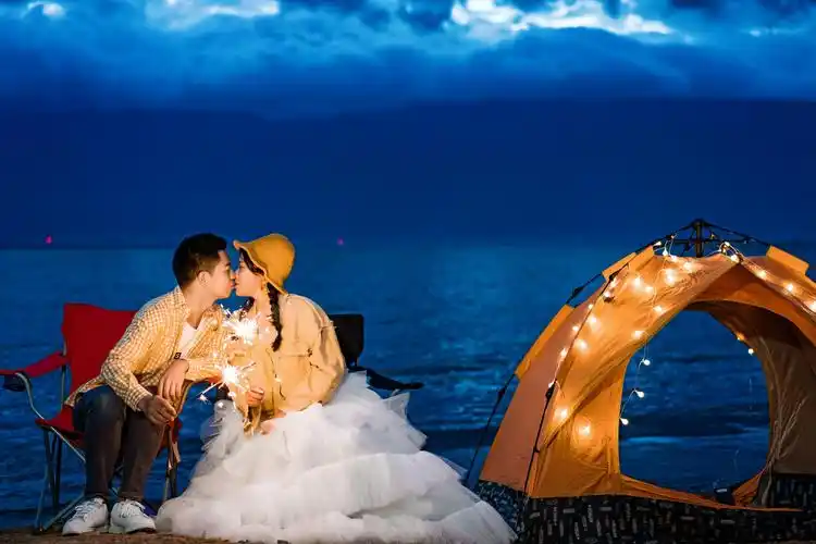 浪漫夜景婚纱照