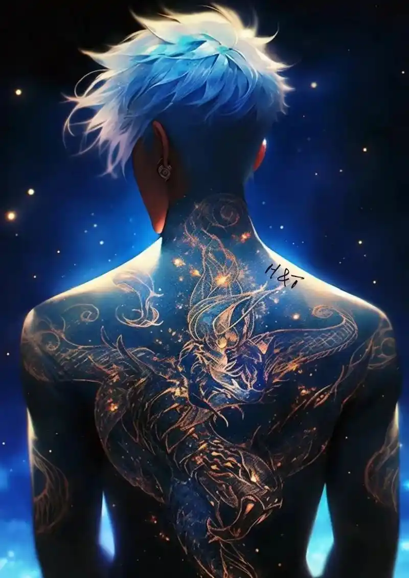 这个背影杀太帅了,纹身太酷了 #乐享周末分享吧