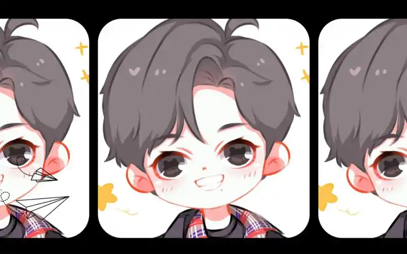 几只q版的肖战,还挺好认的,萌呆了