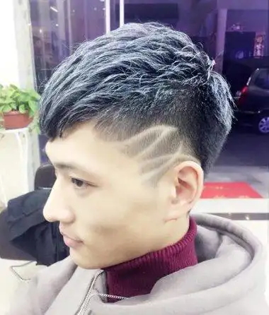 男生板寸刀疤发型图片男式刀疤发型2