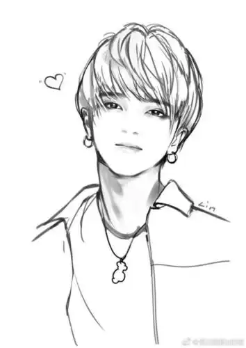 华晨宇的简笔画过程图初学者