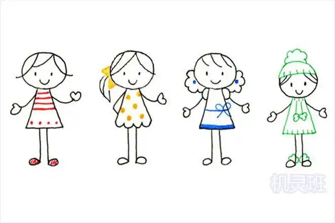 怎么教儿童画人物简笔画(步骤图解)