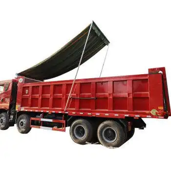 渣土车自动篷布全套配件滑轮自卸车电动卷蓬环保盖货车甩杆式篷布全套