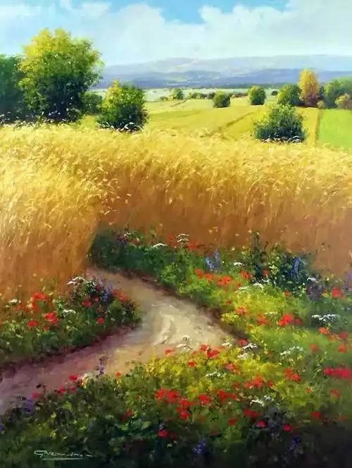 油画,丰收的季节