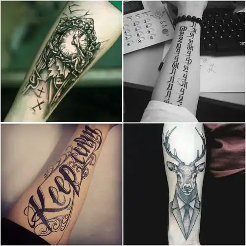 花臂纹身贴男女仿真半臂持久防水贴纸性感刺青潮手臂网红款暗黑系