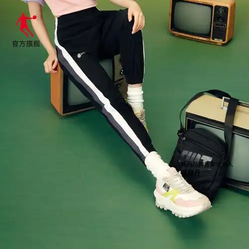 运动乔丹裤女2022夏季新款长裤宽松梭织速干运动长裤