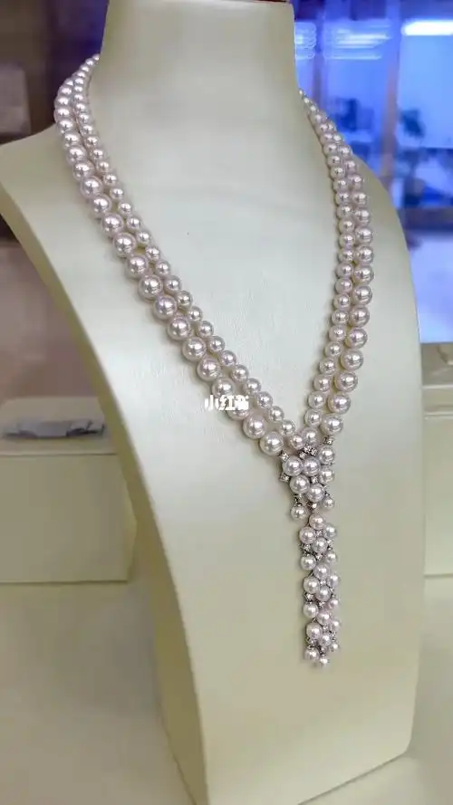 akoya奢华晚宴款珍珠项链太美了高定橱窗款