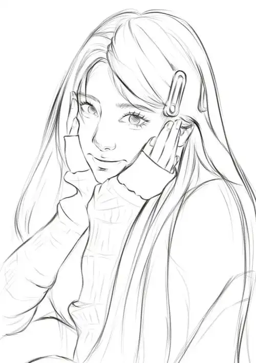 手绘头像  #procreate  #线稿  #鞠婧祎