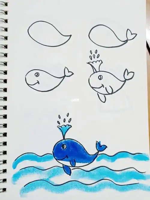 零基础小白控笔练习儿童简笔画步骤分解图