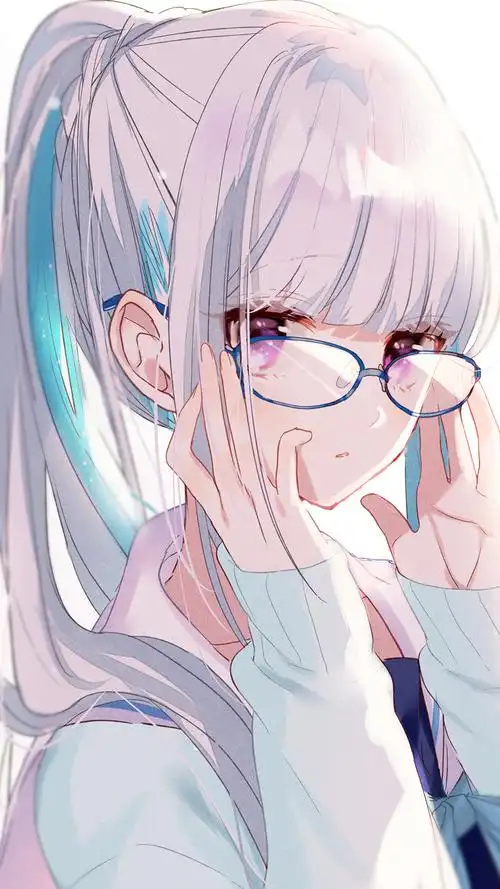 人均白毛控动漫美女手机壁纸